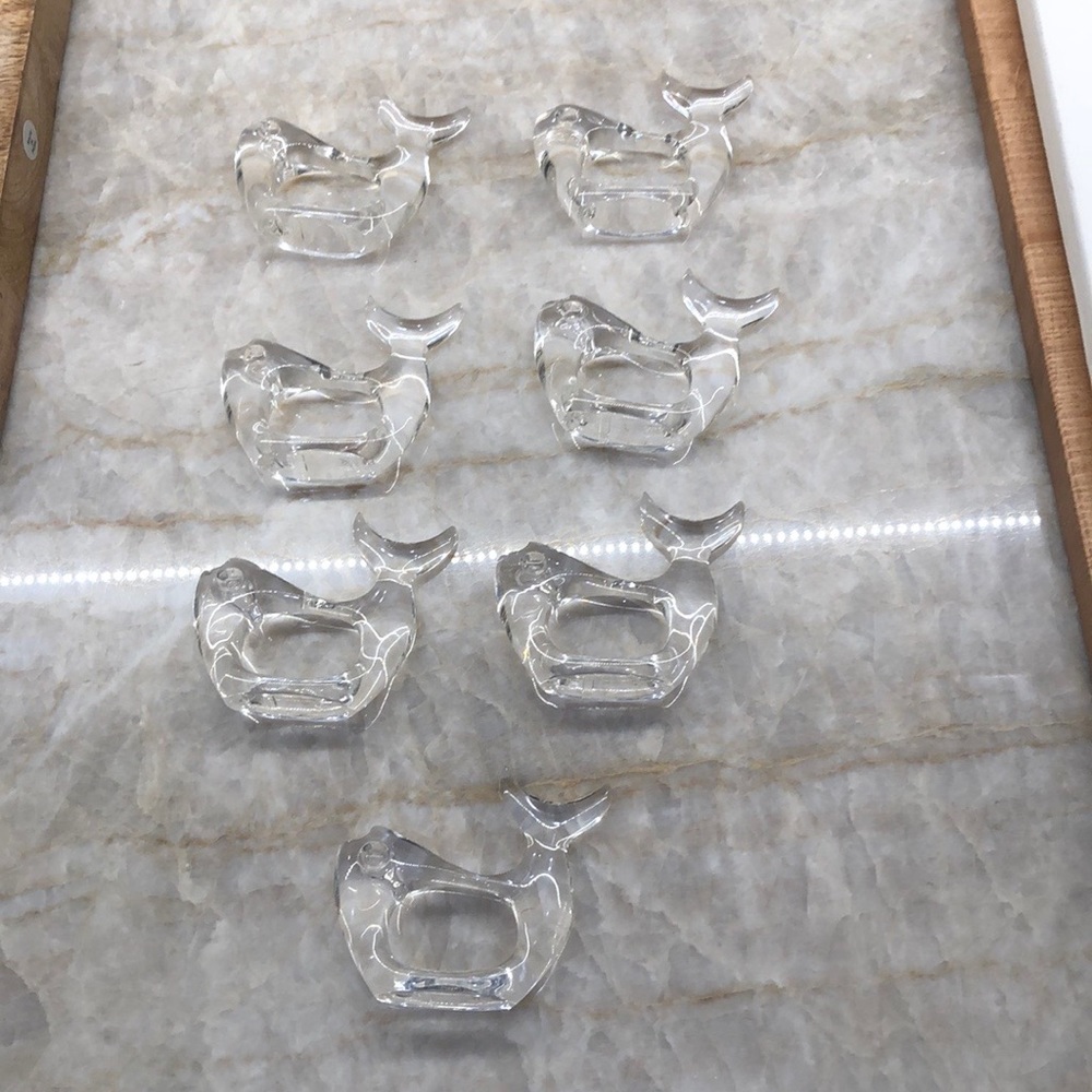 Acrylic Fish Napkinrings (7) NWOT